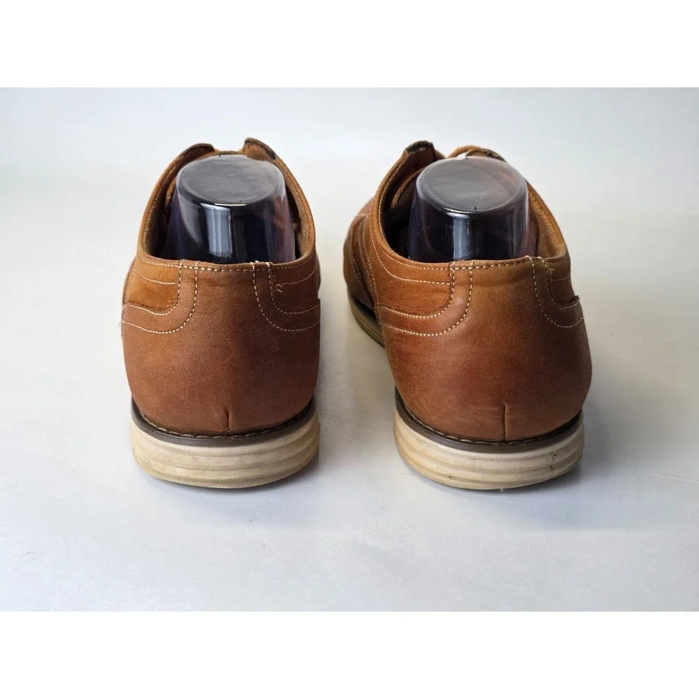 Vostey Milan Men's‎ Dress Shoes Size 13 Brown Leather Oxford Lace Up BMY629